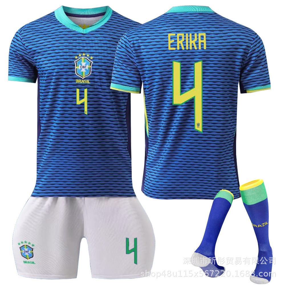2024 Brazil Away Jersey Neymar Vinicius Adult Children Student Training Suit Men's and Women's Jerseys