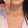 Huitan Bling Bling Cubic Zirconia Pendant Necklace for Women Luxury Wedding Accessories Aesthetic Female Necklace Trendy Jewelry