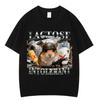 Lactose Intolerant Funny Cat Meme TShirt Unisex WoUnisex Retro Fashion Short Sleeve Tshirts Cotton Casual Cozy Hiphop T Shirts