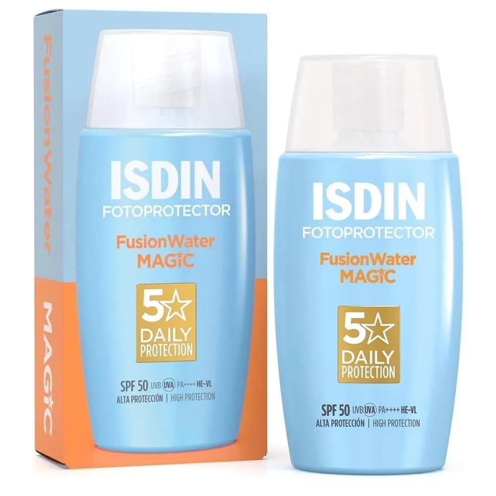 ISDIN Fusion Water Magic 50ml 1 Pack ISDIN Fusion Water Magic SPF50 50ml Daily Facial Sun Cream Ultra