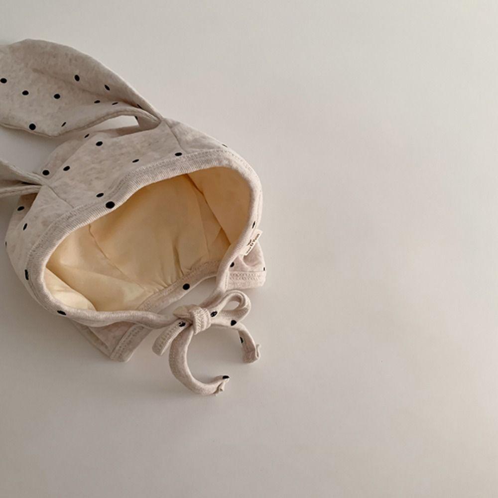 Cute Newborn Rabbit Ear Beanie Hat Polka Dot Infant Bonnet Hat Baby Fetal Cap  Photography Props