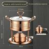 304 Stainless Steel Single-Person Hot Pot with Inflatable Gas Stove for Home, Commercial, and Camping Use