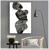 White Wall Picture Poster Print Home Decor Beautiful African Woman With Baby Bedroom Art Canvas Painting Black and