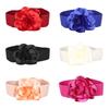 Wide Belt for Dress Elastic Waist Belt Big Flower Cinch Belt Waistband Elegant
