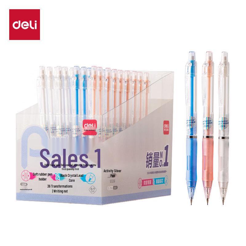 Deli S326 Mechanical Pencil 0.7mm HB, 36 Count
