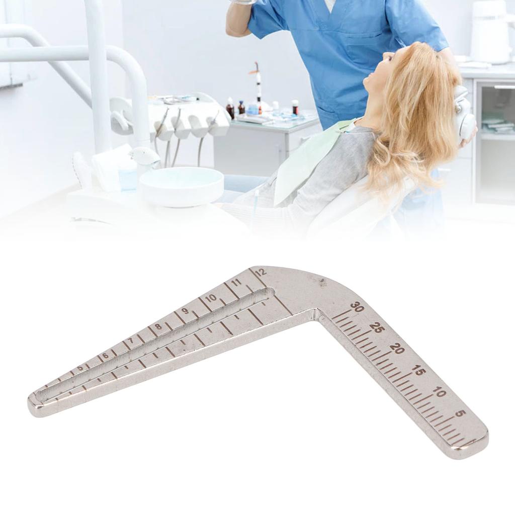L Shaped Dental Implant Locator Stainless Steel Oral Implant Teeth Measuring Ruler Caliper for Dentist