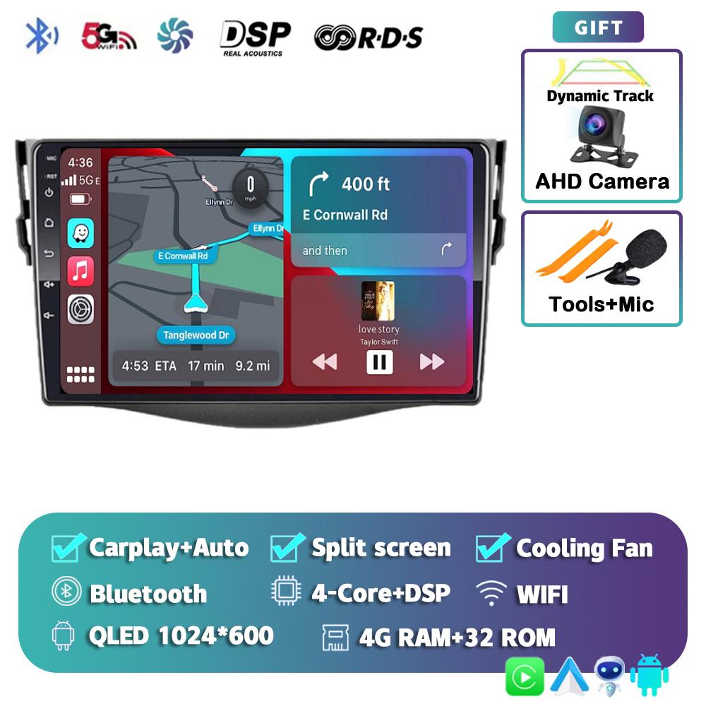 

Android 14 Carplay Автомагнитола для Toyota RAV4 Rav 4 2005 - 2009 2010 2011 2012 2013 Мультимедийный GPS-плеер Стерео WIFI+4G DSP