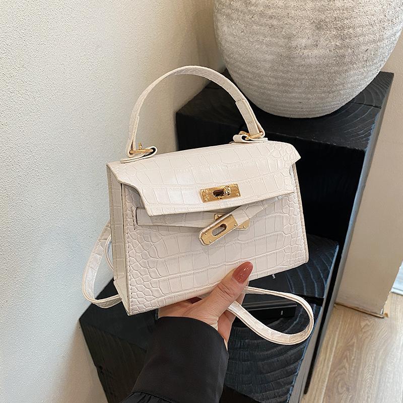 High texture niche women's bag new stone pattern versatile handbag women's premium shoulder messenger bag