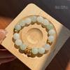 Han Qian'er Silversmith Cat's Eye Beads Tianshan Jadeite Elegant Versatile Fortune Bracelet SC0225
