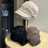 Korean Style Irregular Pleated Bright Silk Cloud Equestrian Hat for Women In Autumn and Winter New Versatile Casual Face Showing Beret