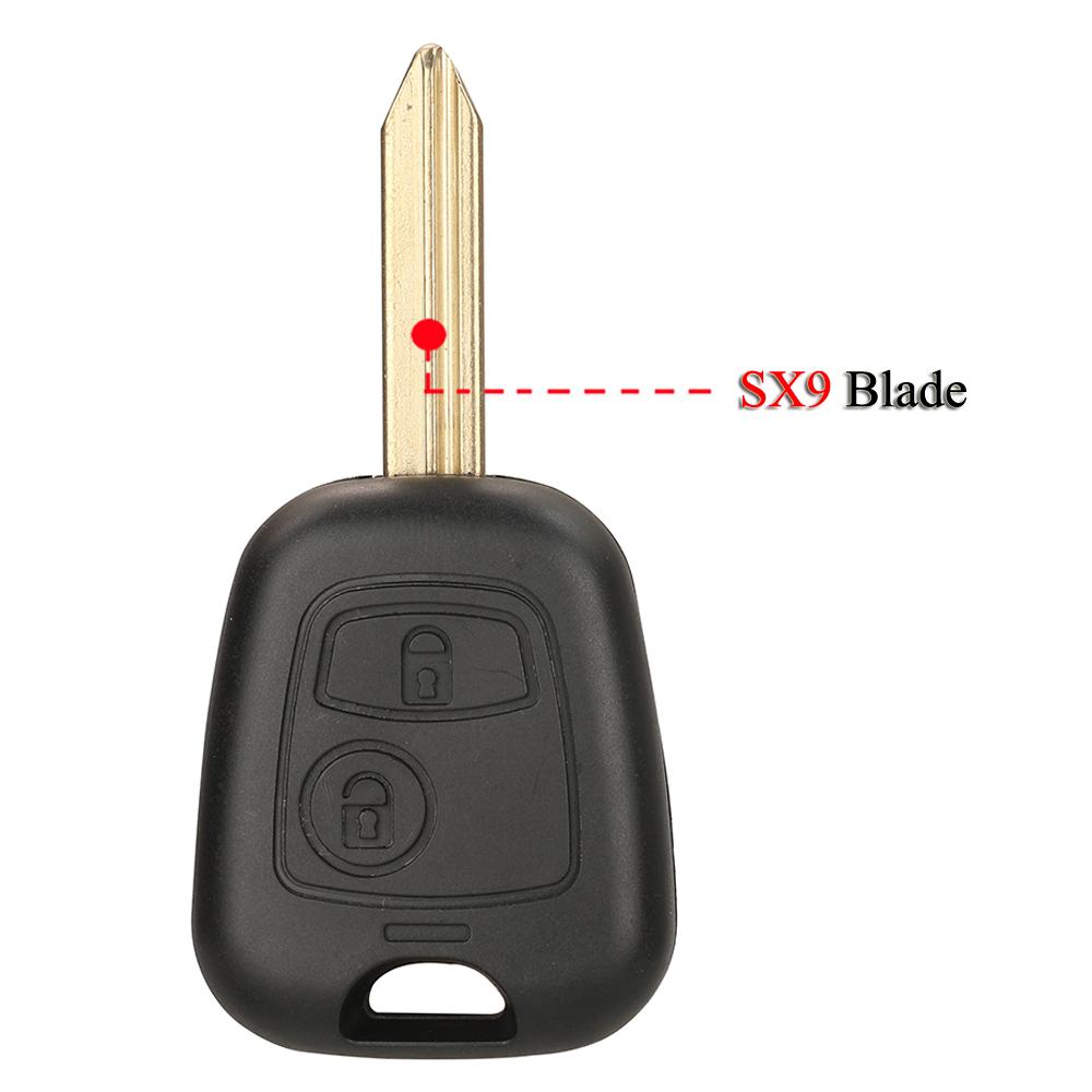 jingyuqin Remote Car Key For Citroen C1 C2 C3 C4 For Peugeot 106 206 306 307 107 For Toyota Aygo 2Buttons 433Mhz 4D70/ ID46 Chip