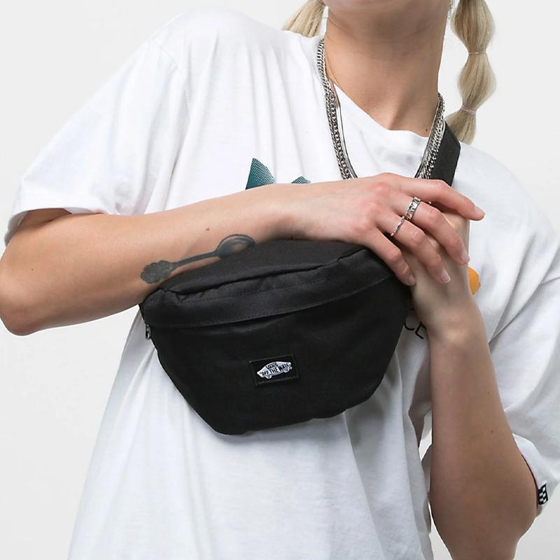 Vans Sports Casual Skateboard Embroidered Logo Polyester Chest Bag Women Bags Black VN0A5I1GBLK1