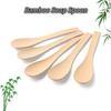 50/100pc Soup Spoon Disposable Bamboo Soup Spoons Compostable 100% Biodegradable Renewable Natural Travel Tableware Eco-Friendly