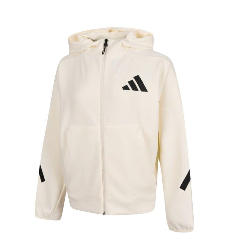 adidas Z.N.E. Full-Zip Hooded Jacket Off White Women JM8760 2XL
