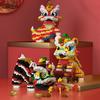 Chinese Style Lion Dance Micro Building Blocks Kids DIY Toys New Year Spring Festival Gifts Creative Desktop Decorations