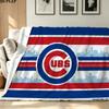 Chicago Cubs Print Flannel Blanket High Quality Warm Comfortable Cover for All Seasons Perfect for Gifts Home Decor