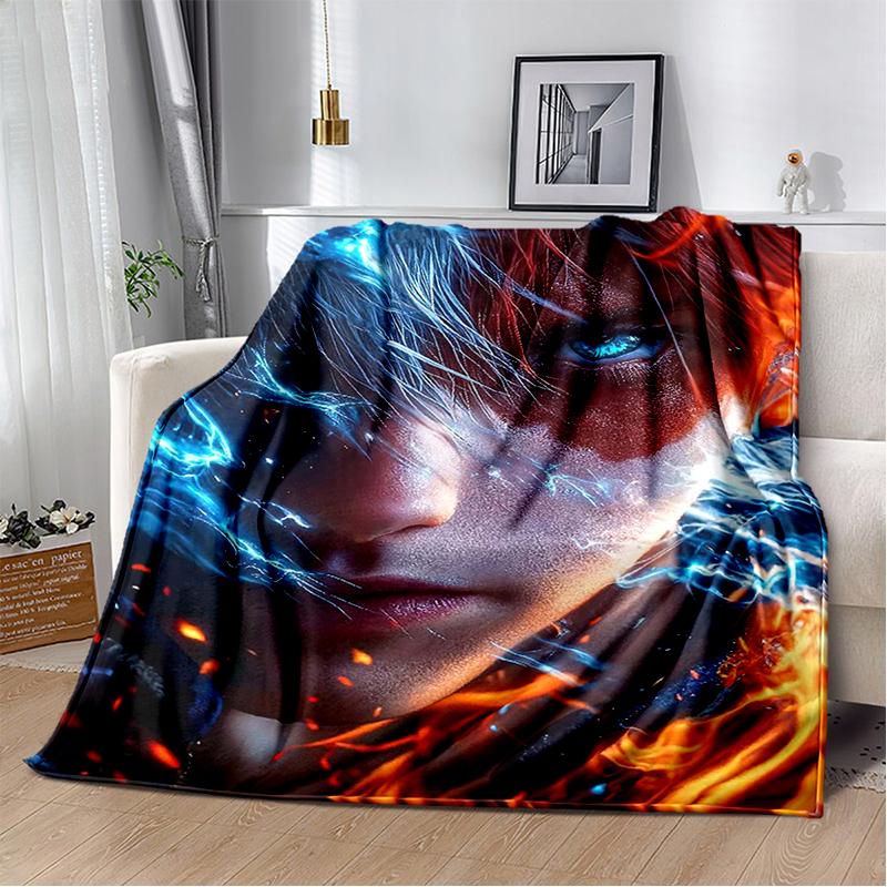 3D My Hero Academia Deku Bakugou Cartoon Anime Blanket,Soft Throw Blanket for Home Bedroom Bed Sofa Travel Picnic Cover Kids