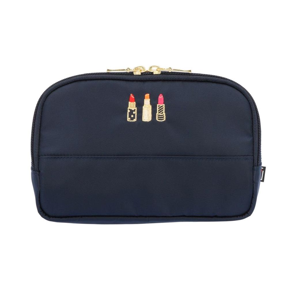 Artisan & Artist Slope-Shaped Cosmetic Pouch, Embroidered Rouge, 4OP-ER110H