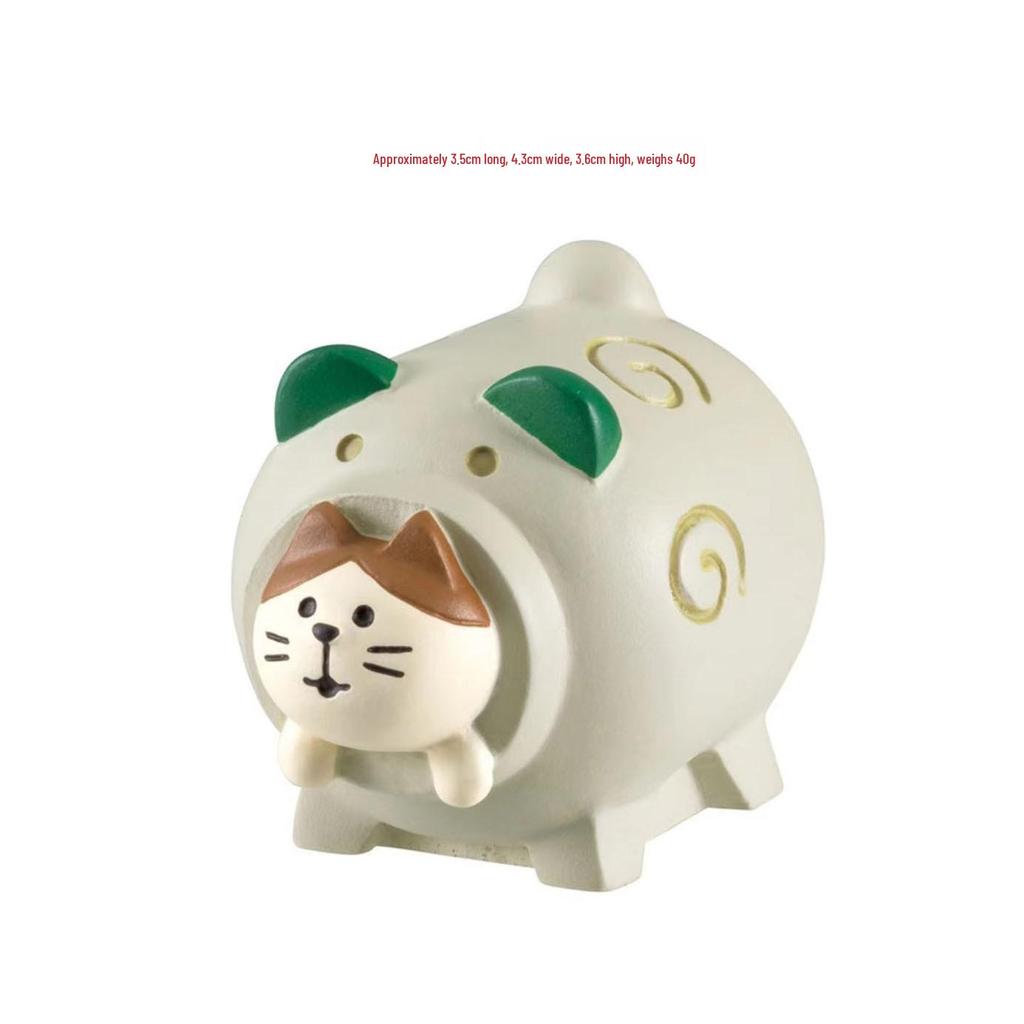 Trendy Japanese Cat & Frog Bonsai Ornaments: Creative Resin Decorative Blind Box Accessories