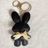 Bag Charm New PU Leather Bunny Decoration Key Holders Hanging Charm Solid Bag Pendant Accessories Gift