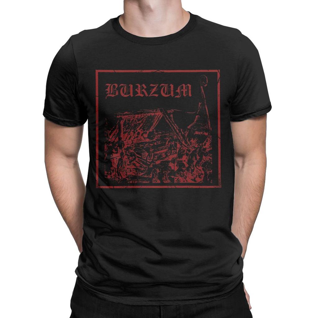 Men's T-Shirt Burzum Vintage 100% Cotton Tees Short Sleeve T Shirt O Neck Clothing Gift