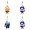 Charming Anpanman Bacteria Plush Toy Keychain With Colorful Star Accessories
