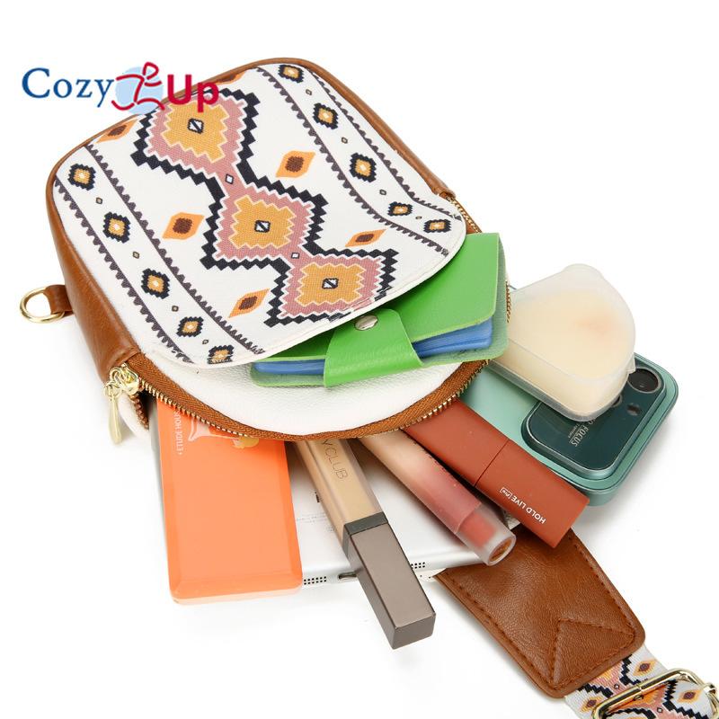 Bohemian Ethnic Style Backpack, All-match Texture Messenger Bag, Large-capacity Plaid Square Bag