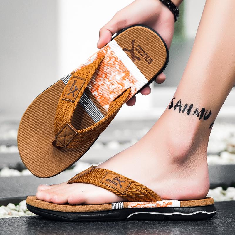 2025 European and American Fashion Slippers Men's Summer Travel Beach Flip-flops Outdoor Non-slip Slippers Foreign Trade Bed and Breakfast