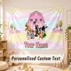 Custom Name Text Tapestry,La Granja de Zenón Boho Wall Hanging, Decorative Backdrop Tapestry For Room
