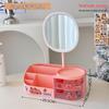 Multifunctional Makeup Organizer with Mirror and Skincare Storage