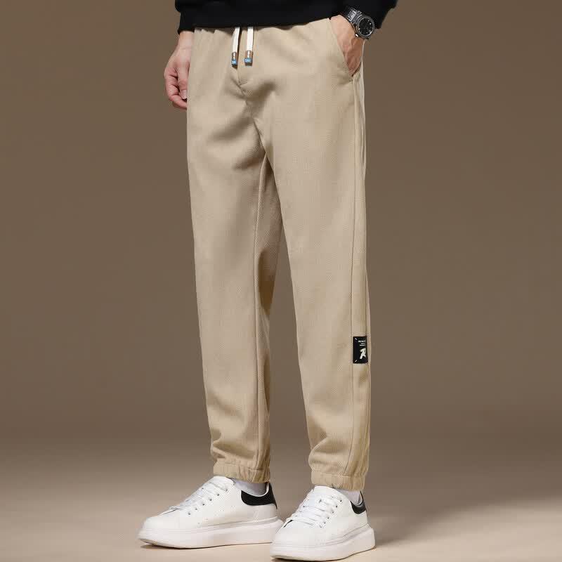 Yalu Men's Spring Solid Loose Fit Drawstring Jogger Pants