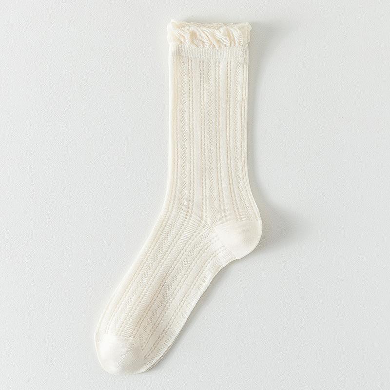 Meias de Algodão Puro Femininas de Verão Finas Absorventes de Suor Respiráveis de Malha Algodão Inferior de Tambor Algodão Felpudo
