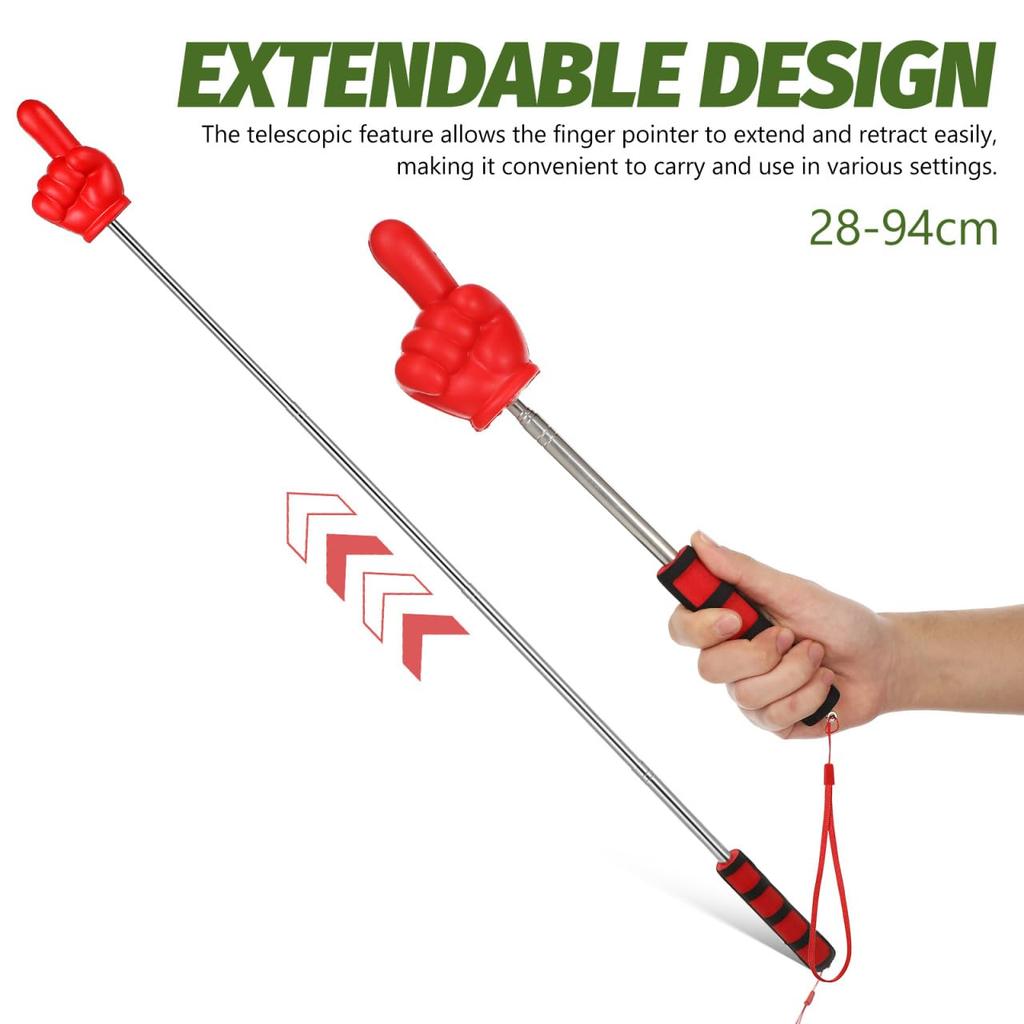 GANAZONO Extendable Pointer Adjustable from 35cm to with Soft for Classroom and Presentation Stick, 55cm, Handle, Use.