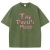 Japanese Shadows Hedgehog Washed T-Shirt Mens Y2K Retro Cotton T-Shirts Summer O-Neck Fashion Tees Printed Oversized Tops