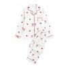 2026 Long Sleeve Cat Pajamas Set Middle-Aged Women Milk Silk Loungewear S-XL