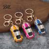 Sparkling Car Key Accessory Sports Keychain with Rhinestones, Durable Zinc Alloy Decorative Holder Stylish Pendant, Compact Ring for Backpacks