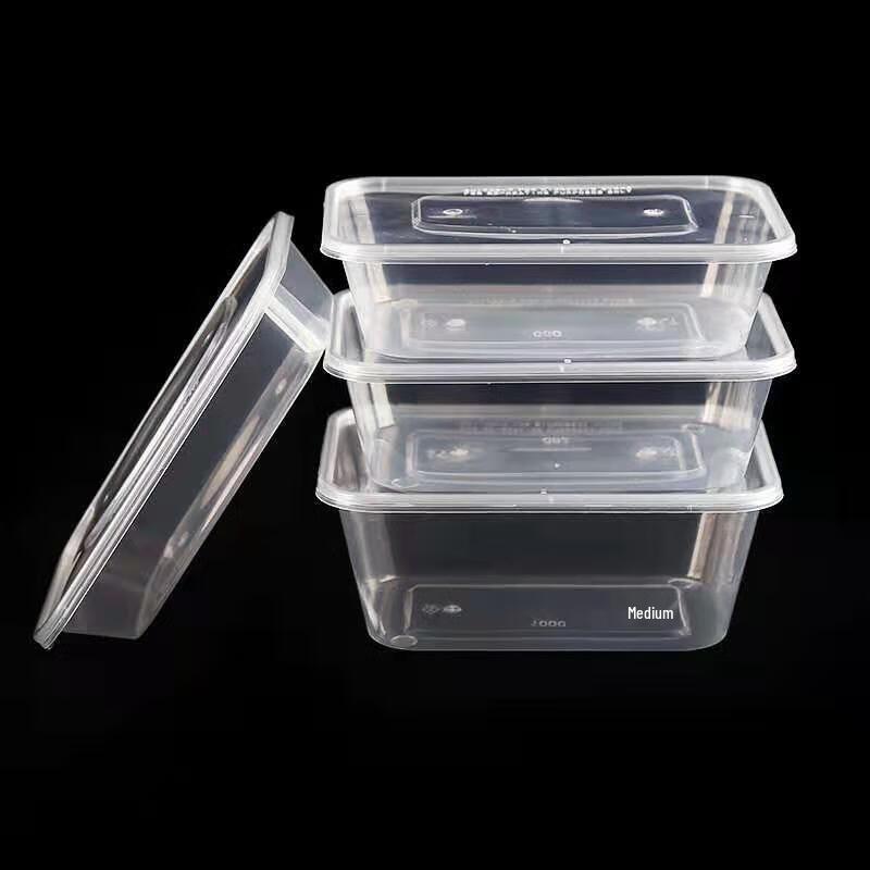 Disposable Transparent Plastic Food Container with Lid