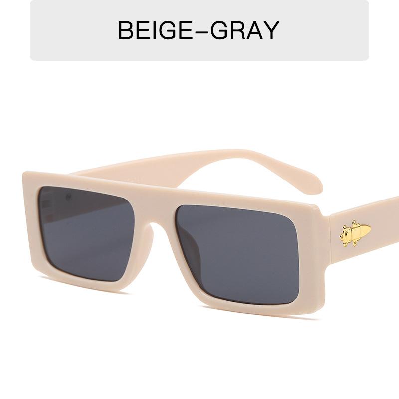Women'S Retro Rectangular Sunglasses Luxury Glasses Men'S Fashion Black  Eyewear Metal Hinge Uv400 Men