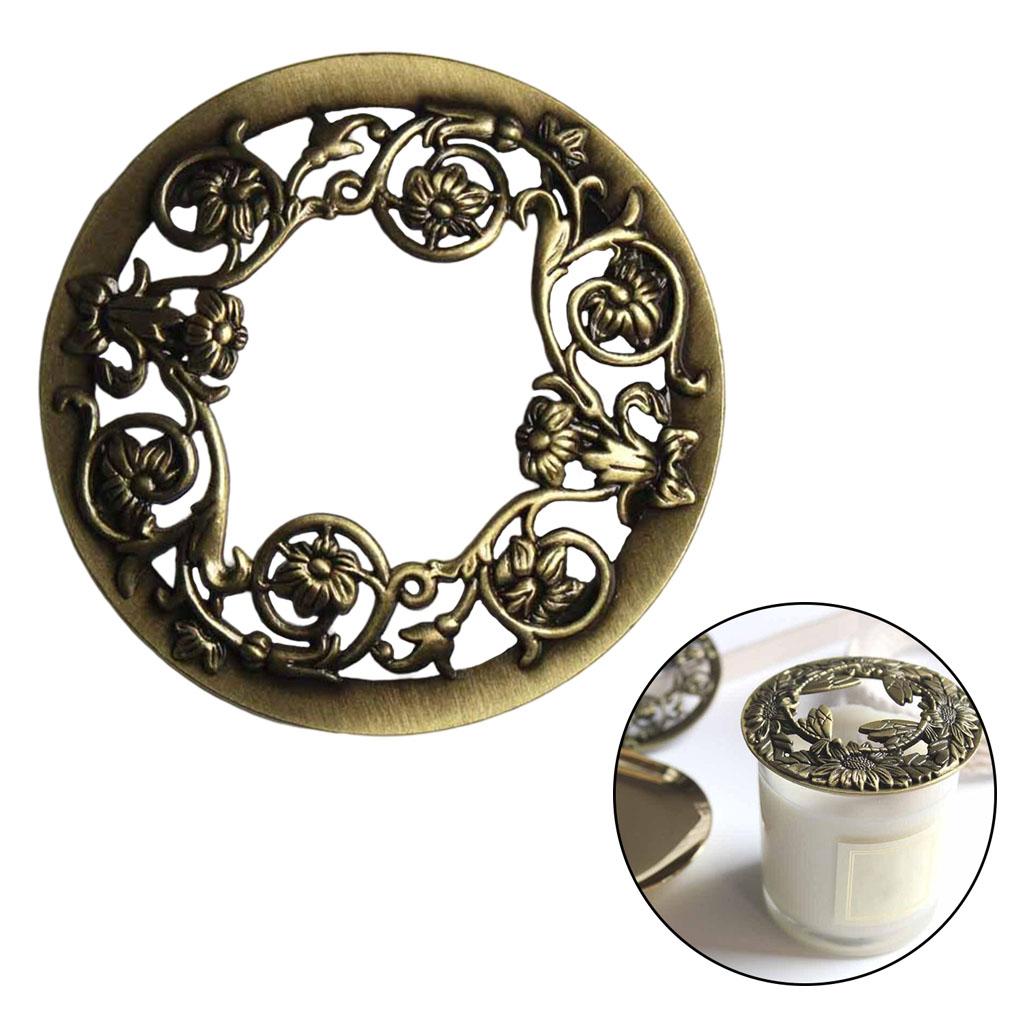 Antique Style Candle Jar Candle Topper Cover Lids Evenly for Home Hotel