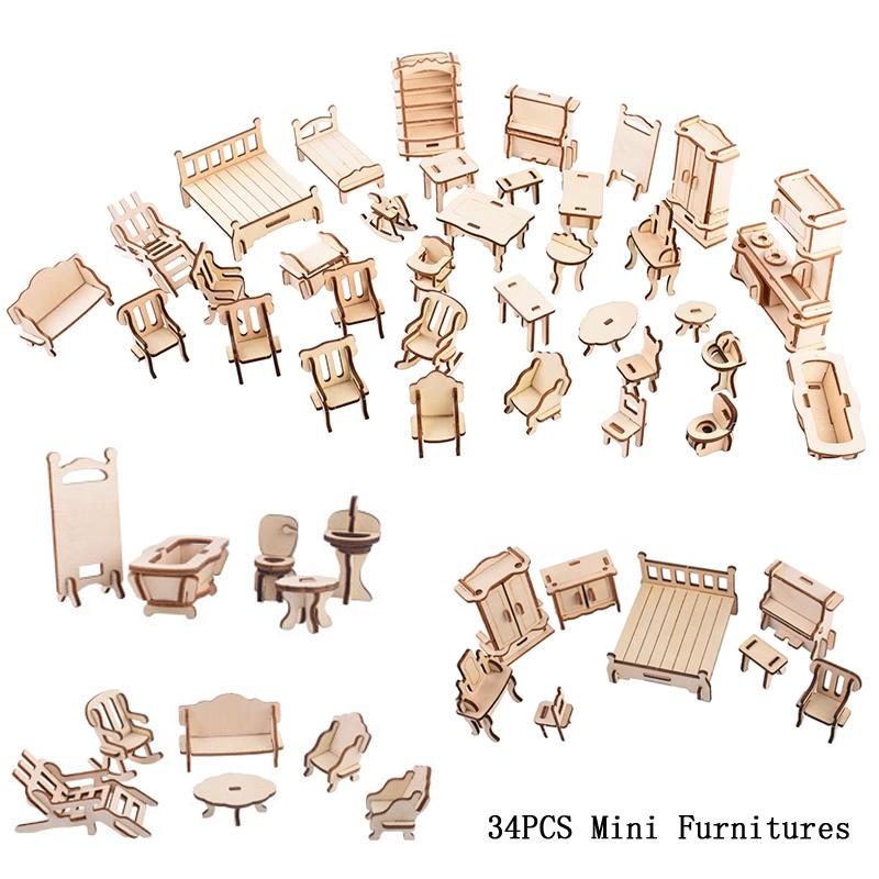 3D Wooden Puzzle Ferris Wheel Model Diy Assembly Kits Carousel Toys For Children Girls Christmas Tree Gift Home Room Decoration