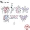 BAMOER Dragonfly/Butterfly/Flower/Bird Charm 925 Silver Charm Beads Fit Bracelet DIY Jewelry Accessories for Women