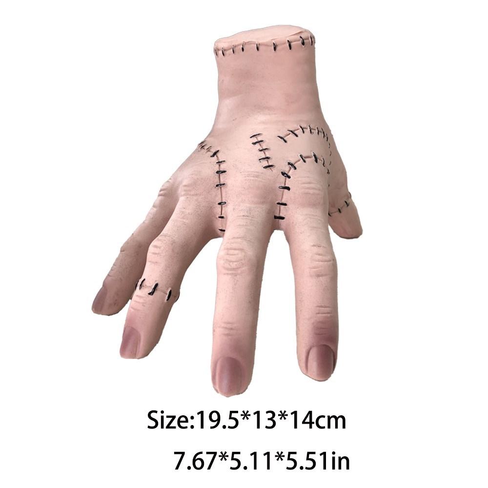 Wednesday Addams Latex Thing Hand Cosplay Addams Family Figurine Horror Ornaments for Halloween Party Costume Props Home Decor