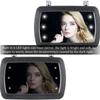 Car Sun Visor Mirror HD LED Makeup Interior Mirror Clip Type Finger Touchscreen Switch Universal