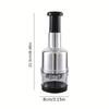 304 Stainless Steel Garlic Press Manual Hand Chopper for Onion Nuts Vegetable with Storage Kitchen Tool