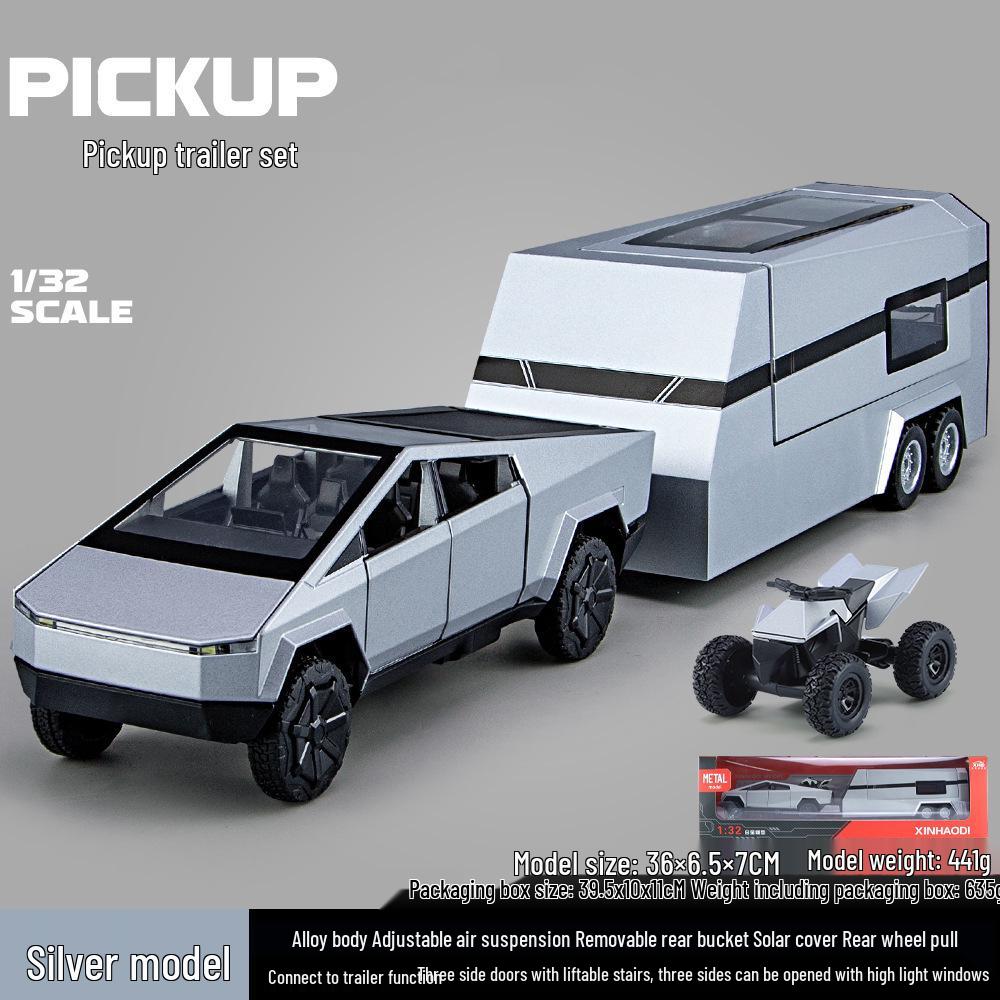 

1:32 Tesla Cybertruck RV Alloy Model with Sound & Light – Toy Gift for Boys
