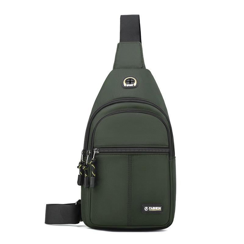 Korean Style Men's Large Capacity Waterproof Oxford Cloth Crossbody Chest Bag - Trendy Multifunctional Sports & Casual Shoulder Bag