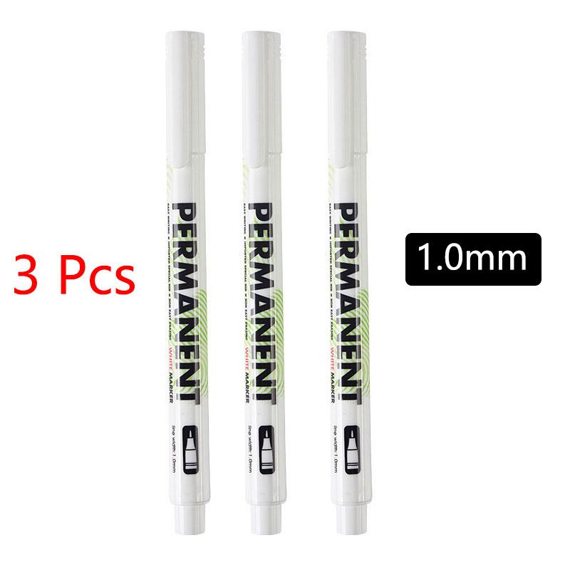 1/3/5PCS White Marker Pens 2.0mm Oily Waterproof White Gel Pen DIY Graffiti Sketching Markers Stationery Wrting School Supplies