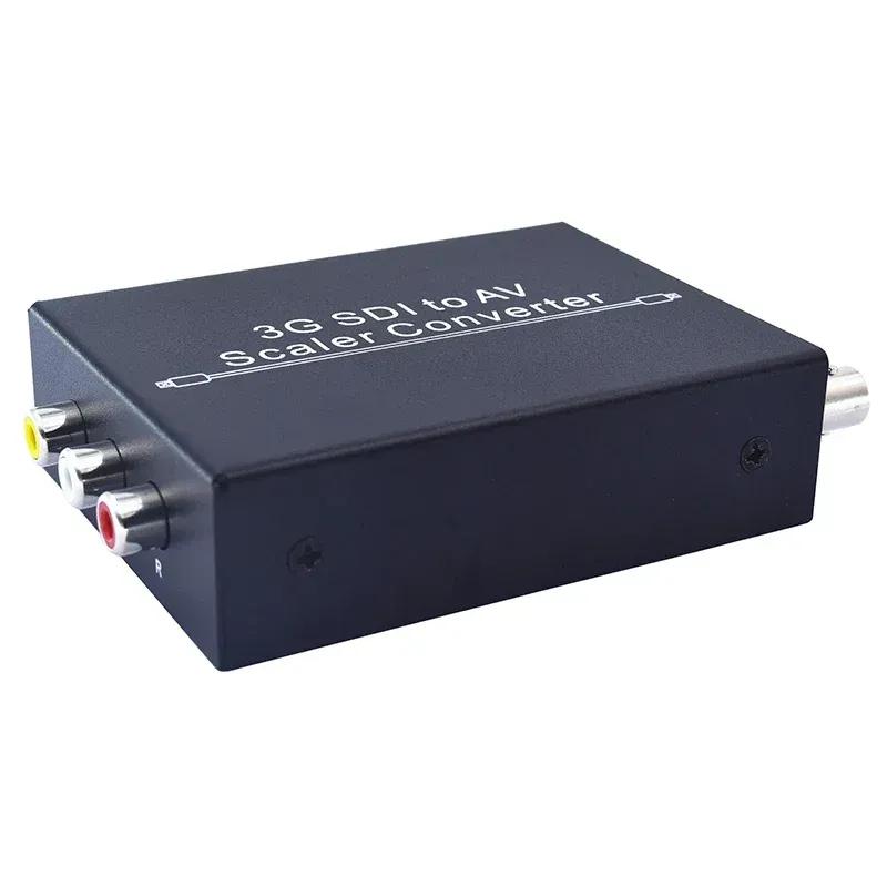 Full HD 1080p 3G SDI To AV SDI Scaler Converter 3G/HD/SD SDI To R/L RCA CVBS Adapter Converter