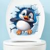 Cute 3D Breaking Wall Duckling Toilet Sticker Self-Adhesive Removable Waterproof for Bathroom Home Decor