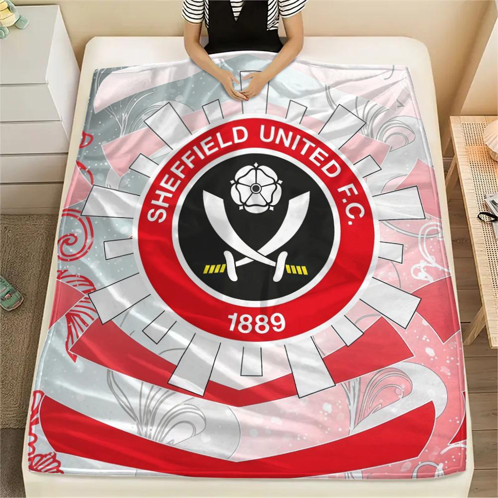 Sheffield United Football Club Flannel Blanket, High Quality Comfortable for All Seasons, Home Decor, Warmth and Comfort